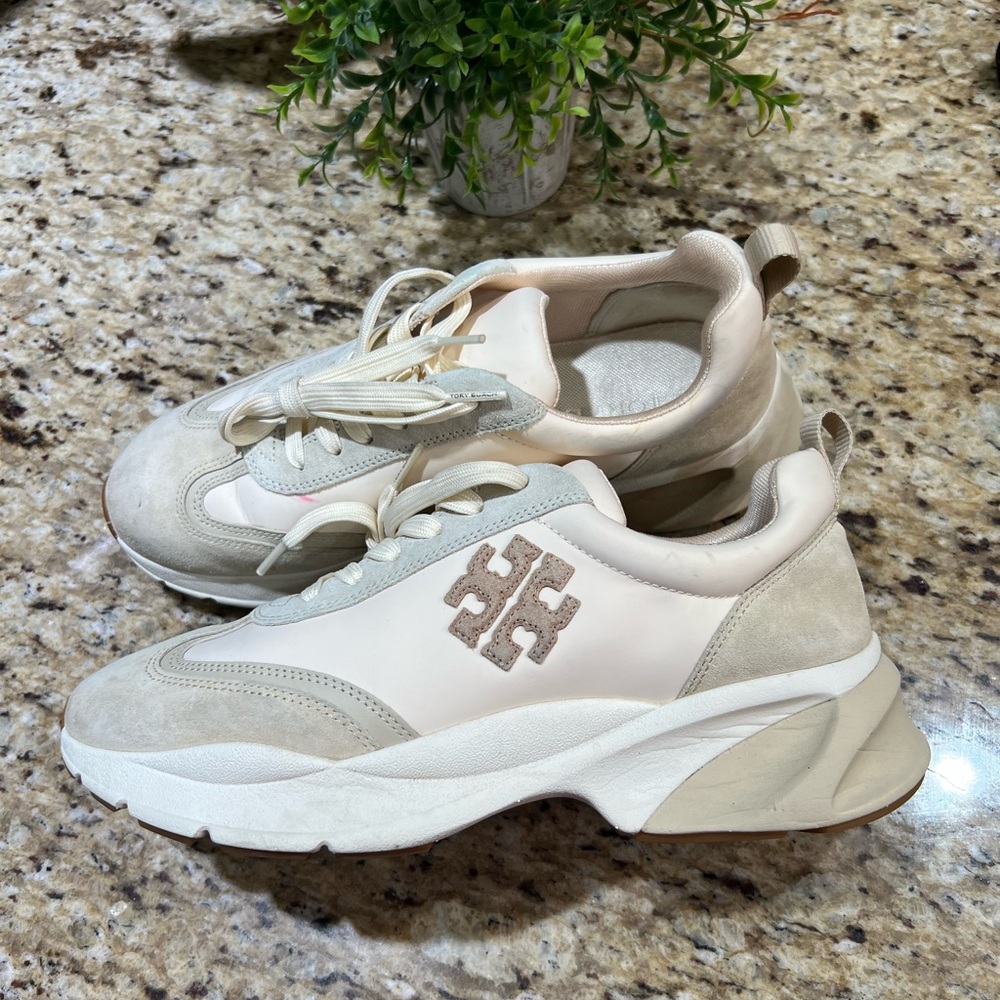 TORY BURCH Suede Good Luck Low Top Training Sneakers 10